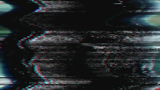 Glitch Distortion Background with Digital Noise and Scanlines