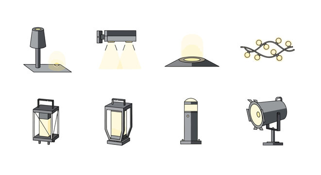 Collection of Various Stage Lights.