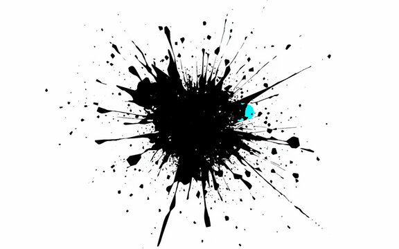 Splatter of Ink: A striking abstract image showcasing a dynamic splatter of ink, displaying the unpredictable and free-flowing nature of artistic expression.