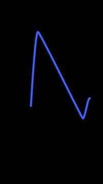 Neon blue checkmark symbol glowing on black background for success and approval concepts