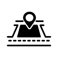 Fototapeta premium Land Navigation Vector Icon