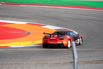 Obraz premium Portimao, Portugal, January 17, 2026 view over racing track Algarve International winter series