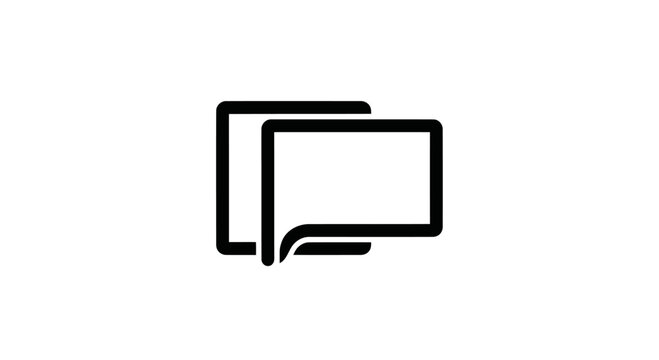 Chat bubble icons, communication symbols, message interface, social media, vector graphic