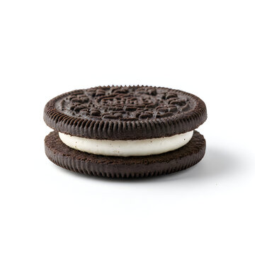 Delicious Oreo Cookie Isolated on White Background