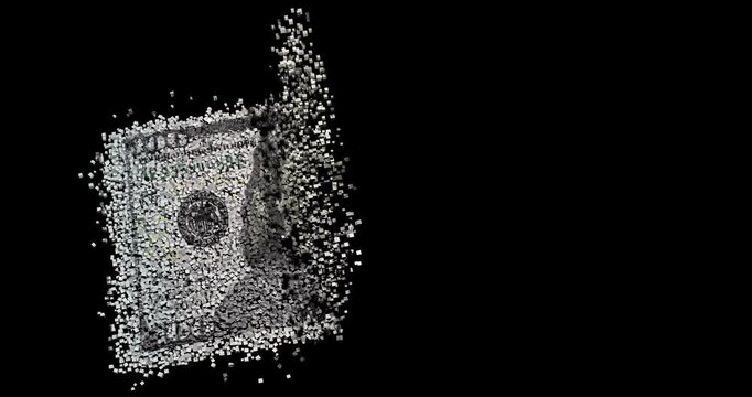 Abstract Cubes Forming US Dollar Texture