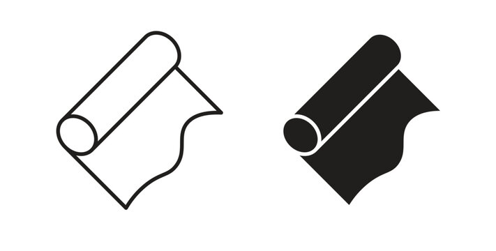 Aluminum foil icon on white background. icon set