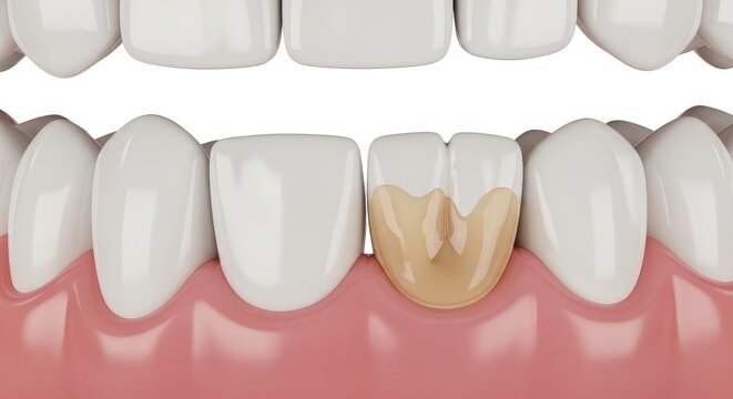 Dental Crown Placement, Tooth Restoration, Teeth Whitening Concept