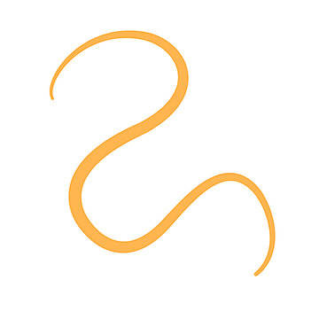 Tapeworm Cartoon Illustration in Flat Vector Style, Parasite Worm for Medical, Biology and Educational Design