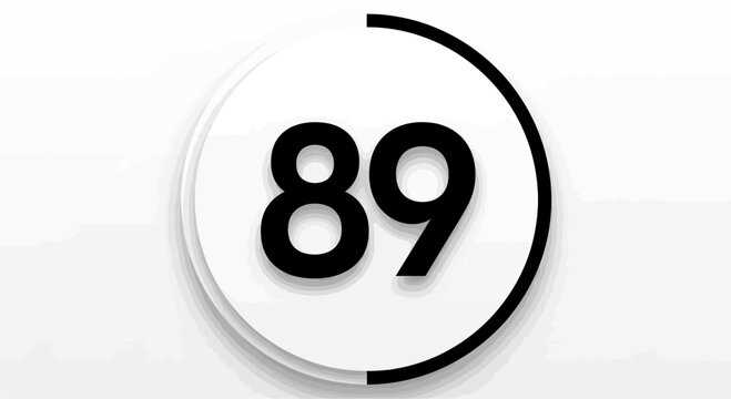Number eighty-nine in a circle.