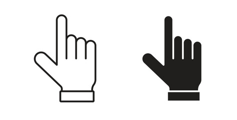 Obraz premium Cursor hand icon on white background. icon set