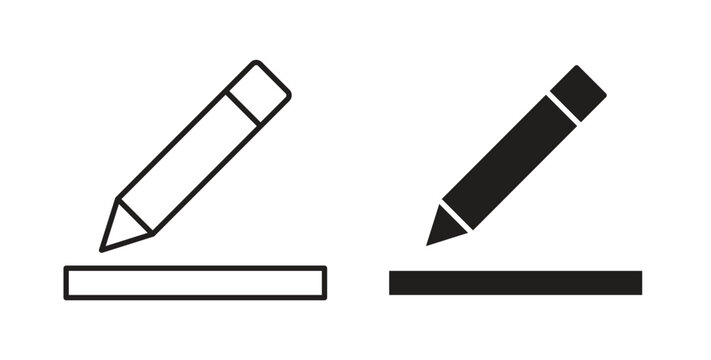 Edit text icon on white background. icon set