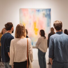 Obraz premium Art lovers exploring abstract beauty