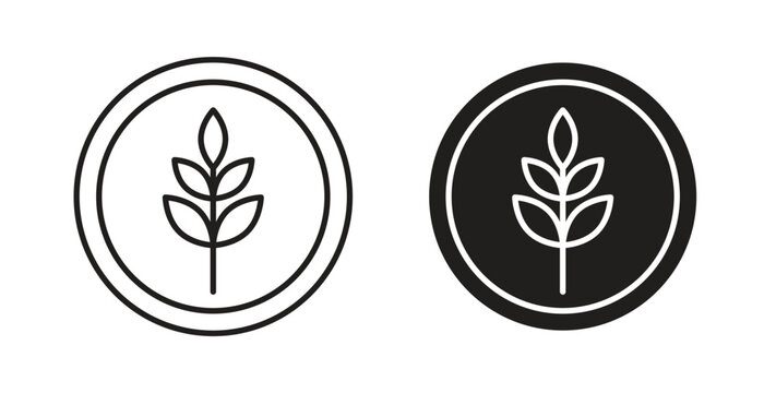 High fiber food icon on white background. icon set