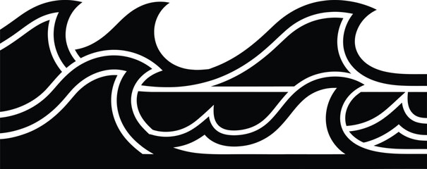 Fototapeta premium black wave pattern