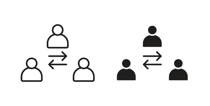 Mediator icon on white background. icon set