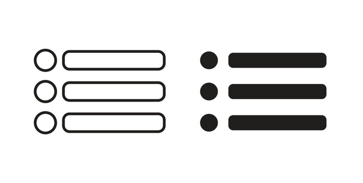 Menu icon on white background. icon set