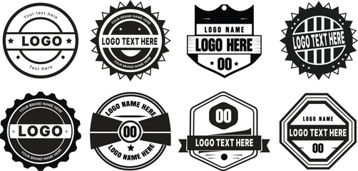 Fototapeta premium set of vintage stamps, vintage badge and retro emblem logo templates set - Minimalist vector stamp designs