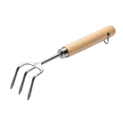 Obraz premium Gardening hand fork with wooden handle
