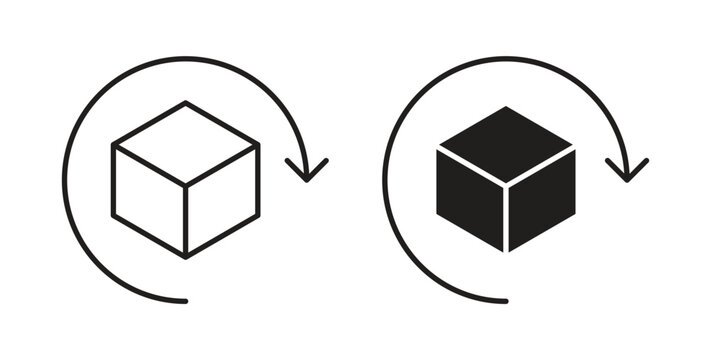 Return purchase icon on white background. icon set