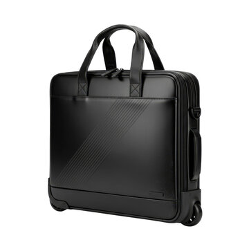 Black rolling briefcase with handles