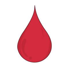 Obraz premium Red blood drop icon for medical donation and health symbol
