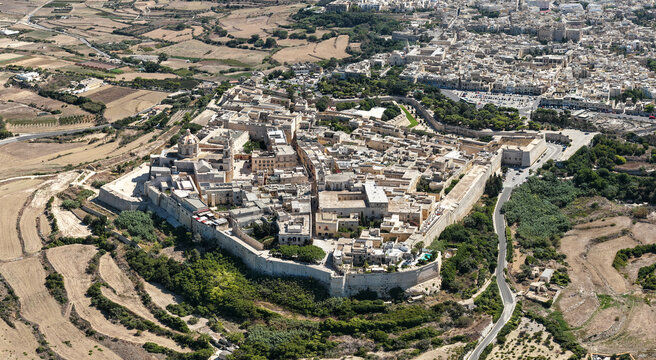 Mdina fortified city and bastion walls - Mdina, Malta