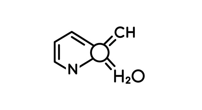 Chemical Structure of Pyridine Derivative Molecule