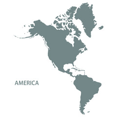 Fototapeta premium Map of america continent