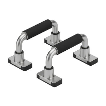 Push up bars isolated on transparent background