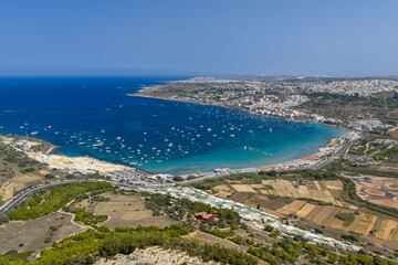 Fototapeta premium Ghadira Bay coastline - Mellieha, Malta