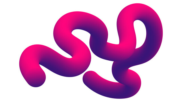 Abstract 3D Pink Purple Gradient Blob Fluid Shape Modern Vibrant Liquid Form Minimal Creative Design Background
