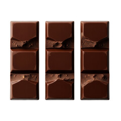 Fototapeta premium Three bars of dark chocolate