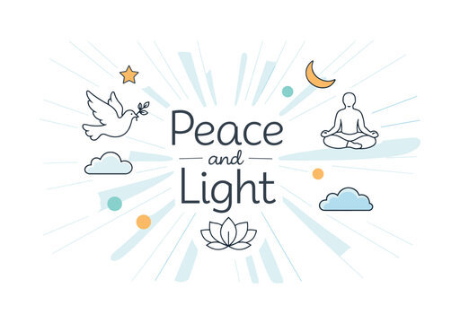 Spiritual light rays background. Abstract beams of light radiating outward with soft curves and layered shapes