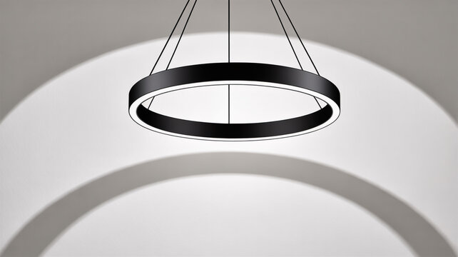 modern minimalist toilet with suspended flush button on white wall