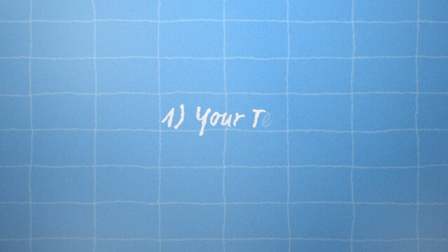 Hand Drawn Social Media Grid Wide Title with Stop Motion Waving Aesthetic