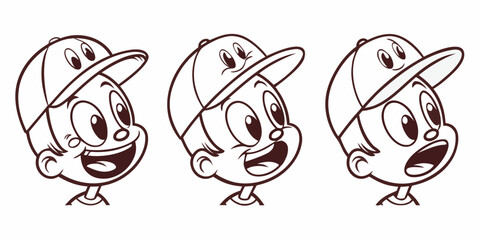 Three stylized horses in profile with flowing manes and tails © Mamun