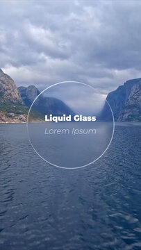 Liquid Glass Minimal Vertical Title for Mobile Video and Stories