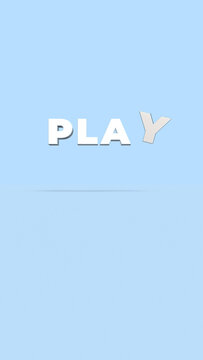 Playful Bold 3D Text Vertical Title for Mobile Video and Stories