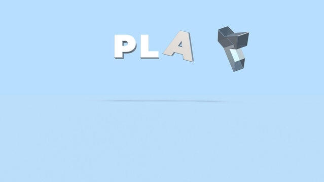 Playful Bold 3D Text Wide Title with Funny Bouncing Animation