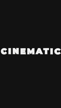 Cinematic Bold 3D Text Vertical Title for Mobile Video and Stories