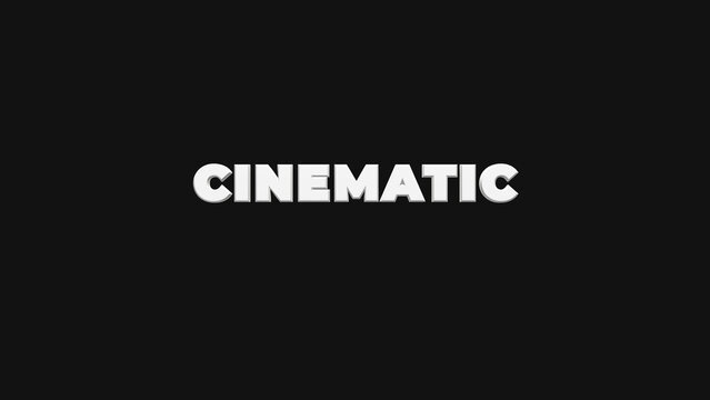 Cinematic Bold 3D Text Wide Title with Character Rotation Reveal