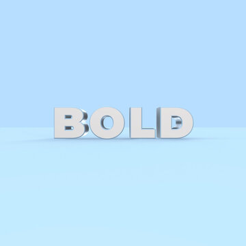 Elegant Bold 3D Text Square Title for Social Media Post and Feed