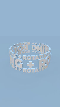 Rotating 3D Text Vertical Title for Mobile Video and Stories