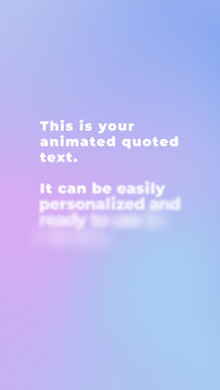 Vertical Blurry Focus Animated Text for Reels and Stories
