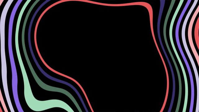 Abstract Heart Shape with Colorful Wavy Lines image