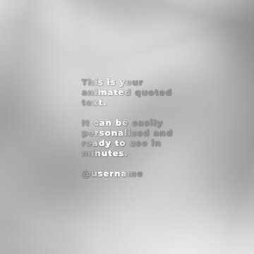 Square Luxury Silver Animated Text for Social Media Post