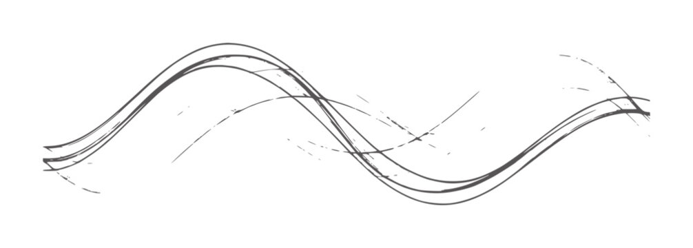 Dark grey wavy brush strokes with distressed texture white abstract black charcoal