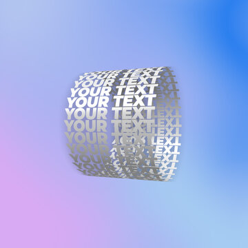 Square Rotating Cylinder Text Loop for Social Media Post