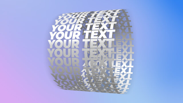 Rotating Cylinder Text Loop with 3D Kinetic Typography
