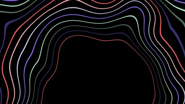 Abstract Wavy Lines Frame with Black Center background